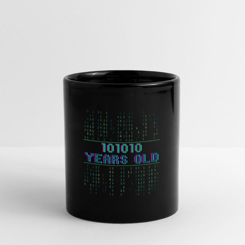 42nd birthday 42 years old Binary Code Computer Science Full Colour Mug