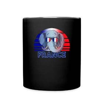 Frankreich - Tasse einfarbig - Schwarz - Vorne