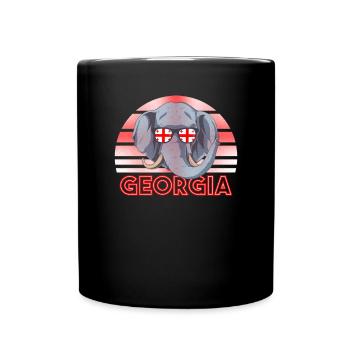 Georgien - Tasse einfarbig - Schwarz - Vorne