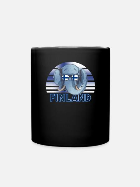 Finnland - Tasse einfarbig - Schwarz