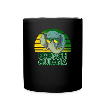 Französisch-Guayana - Tasse einfarbig - Schwarz - Vorne