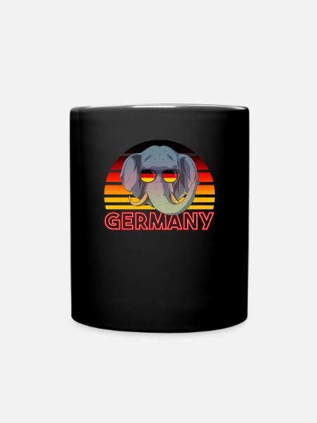 Deutschland - Tasse einfarbig - Schwarz