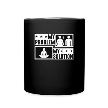 Amoureux du Reiki Mon Problème Ma Solution Pictogramme Papa - Mug uni - noir - Devant