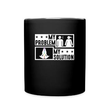Amoureux du Reiki Mon Problème Ma Solution Pictogramme Maman - Mug uni - noir - Devant