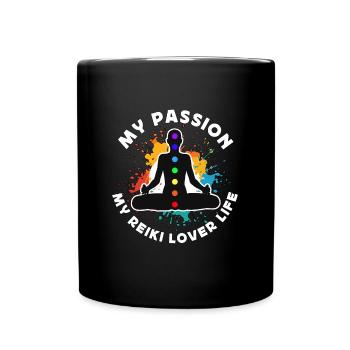 Amoureux du Reiki Ma Passion Mon Amoureux du Reiki Maître Reiki - Mug uni - noir - Devant
