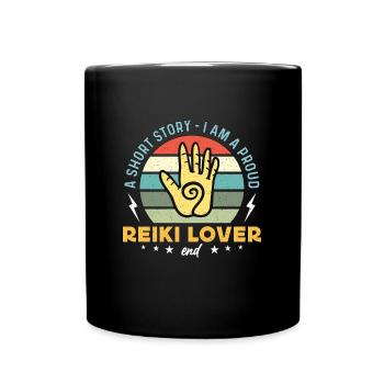 Amateur de Reiki Une histoire courte Je suis un amoureux de la méditation - Mug uni - noir - Devant