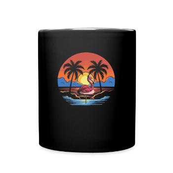 Flamant - Mug uni - noir - Devant