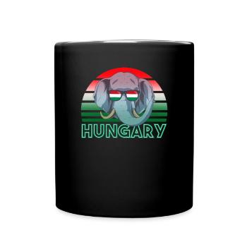 Ungarn - Tasse einfarbig - Schwarz - Vorne