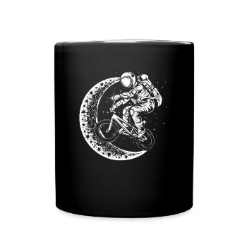 Bmx Bmx Biker Demi-Lune Astronaute - Mug uni - noir - Devant