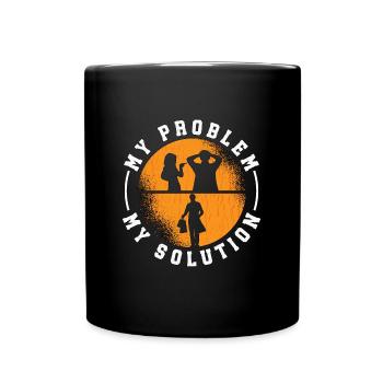 Thrift Shopper My Problem My Pictogram Dad Mom - Tasse einfarbig - Schwarz - Vorne