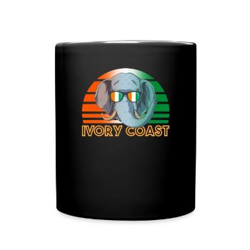 Elfenbeinküste - Tasse einfarbig - Schwarz - Vorne