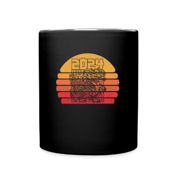Jahr Des Drachen 2024 - Tasse einfarbig - Schwarz - Vorne