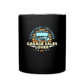 Amateur de ventes de garage Un amateur de marché aux puces d’histoires courtes - Mug uni - noir - Devant