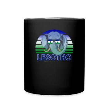Lesotho - Tasse einfarbig - Schwarz - Vorne