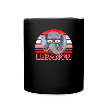 Libanon - Tasse einfarbig - Schwarz - Vorne