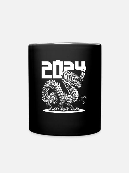 Jahr Des Drachen 2024 - Tasse einfarbig - Schwarz