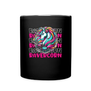 Techno Raver Licorne Ravercorn - Mug uni - noir - Devant