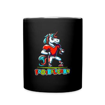 American Football Unicorn Footballcorn - Full Colour Mug - black - Front