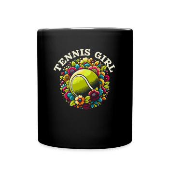 Tennis Joueur De Tennis Fille De Tennis - Mug uni - noir - Devant