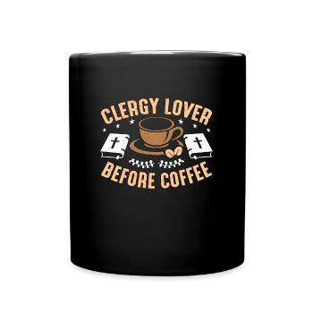 Amoureux du clergé avant le ministère du café Amateur de café - Mug uni - noir - Devant