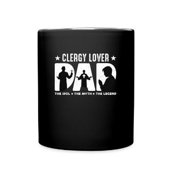 Ecclésiastique Amant Papa L’idole Le mythe aime prêcher - Mug uni - noir - Devant