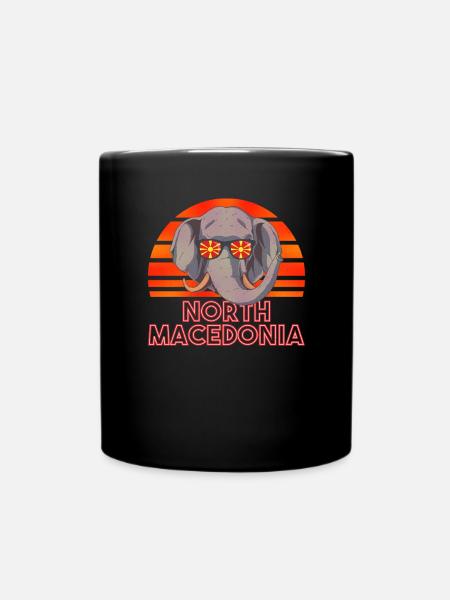 Nordmazedonien - Tasse einfarbig - Schwarz
