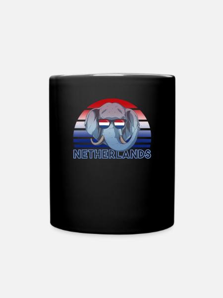 Niederlande - Tasse einfarbig - Schwarz