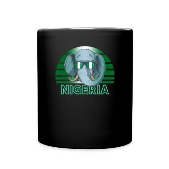 Nigeria - Tasse einfarbig - Schwarz - Vorne