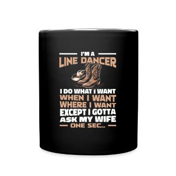 Line Dancing - Full Colour Mug - black - Front