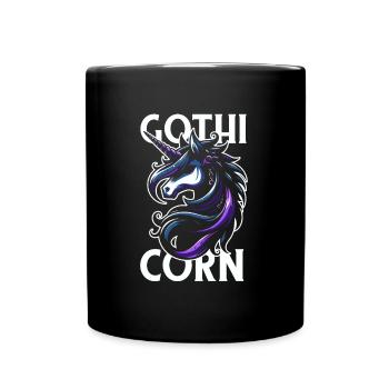 Gothic Unicorn Gothicorn - Full Colour Mug - black - Front
