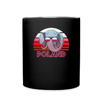 Pologne - Mug uni - noir - Devant