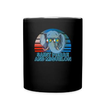 Saint Pierre and Miquelon - Full Colour Mug - black - Front