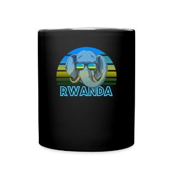 Ruanda - Tasse einfarbig - Schwarz - Vorne