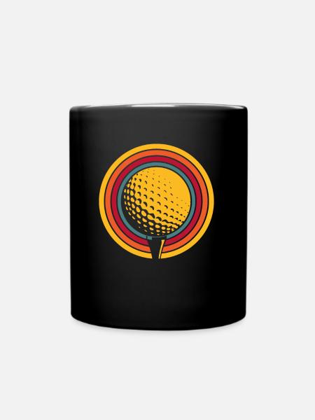 Golf Golfer Golfen - Tasse einfarbig - Schwarz
