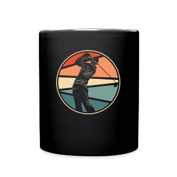 Golf Golfer Golfen - Tasse einfarbig - Schwarz - Vorne