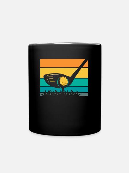 Golf Golfer Golfen - Tasse einfarbig - Schwarz