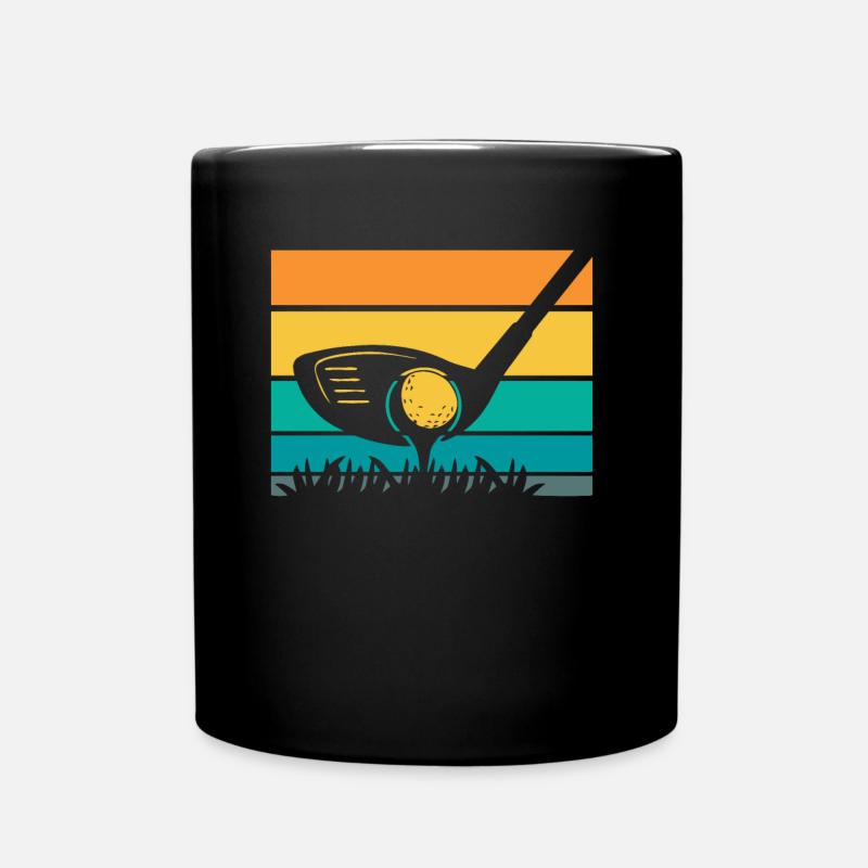 Golf Golfer Golfen - Tasse einfarbig - Schwarz
