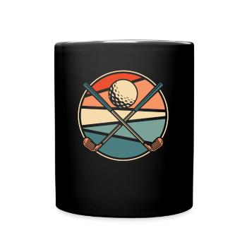 Golf Golfer Golfen - Tasse einfarbig - Schwarz - Vorne
