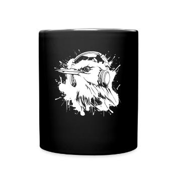 Hummingbird Headphones - Full Colour Mug - black - Front