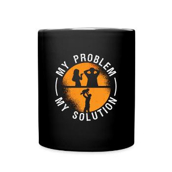 Childcare Worker My Problem My Pictogram Dad Mom - Full Colour Mug - black - Front