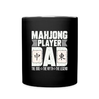 Mahjong Player Dad The Idol The Mahjong Lover - Tasse einfarbig - Schwarz - Vorne
