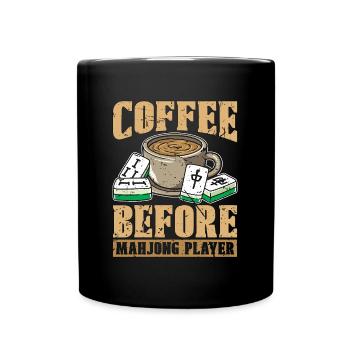 Mahjong Player Coffee Chinese Mahjong Coffee Lover - Tasse einfarbig - Schwarz - Vorne