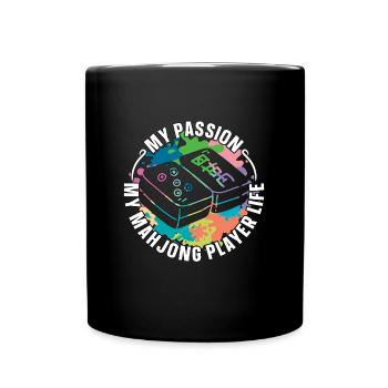 Mahjong Player My Passion My Mahjong Board Game - Tasse einfarbig - Schwarz - Vorne