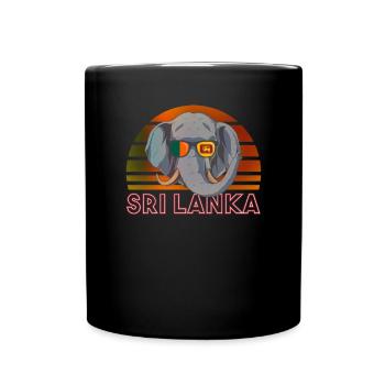 Sri Lanka - Tasse einfarbig - Schwarz - Vorne