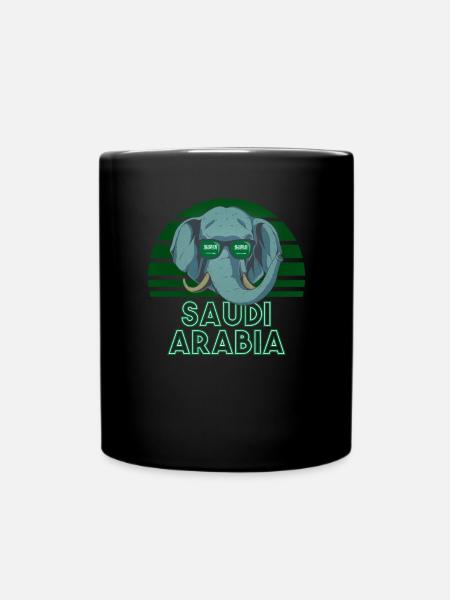 Saudi-Arabien - Tasse einfarbig - Schwarz