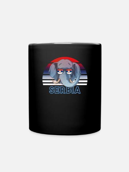 Serbien - Tasse einfarbig - Schwarz