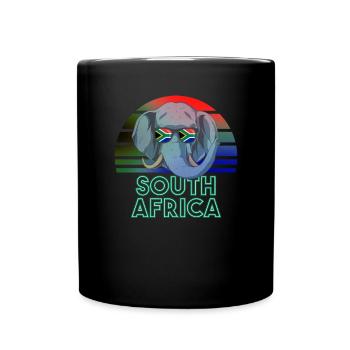 Südafrika - Tasse einfarbig - Schwarz - Vorne