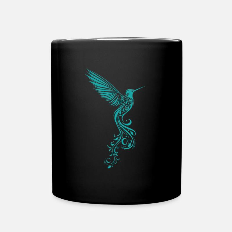Kolibri Tribal Hummingbird - Tasse einfarbig - Schwarz