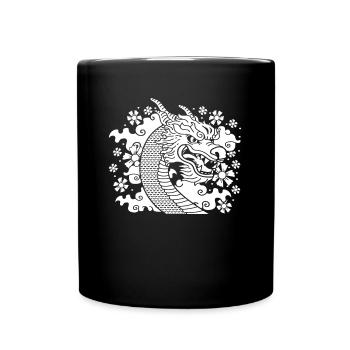 Jahr Des Drachen 2024 - Tasse einfarbig - Schwarz - Vorne