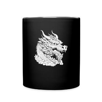 Jahr Des Drachen 2024 - Tasse einfarbig - Schwarz - Vorne